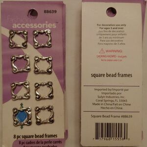 12 pkgs 8 Pieces each square bead frame